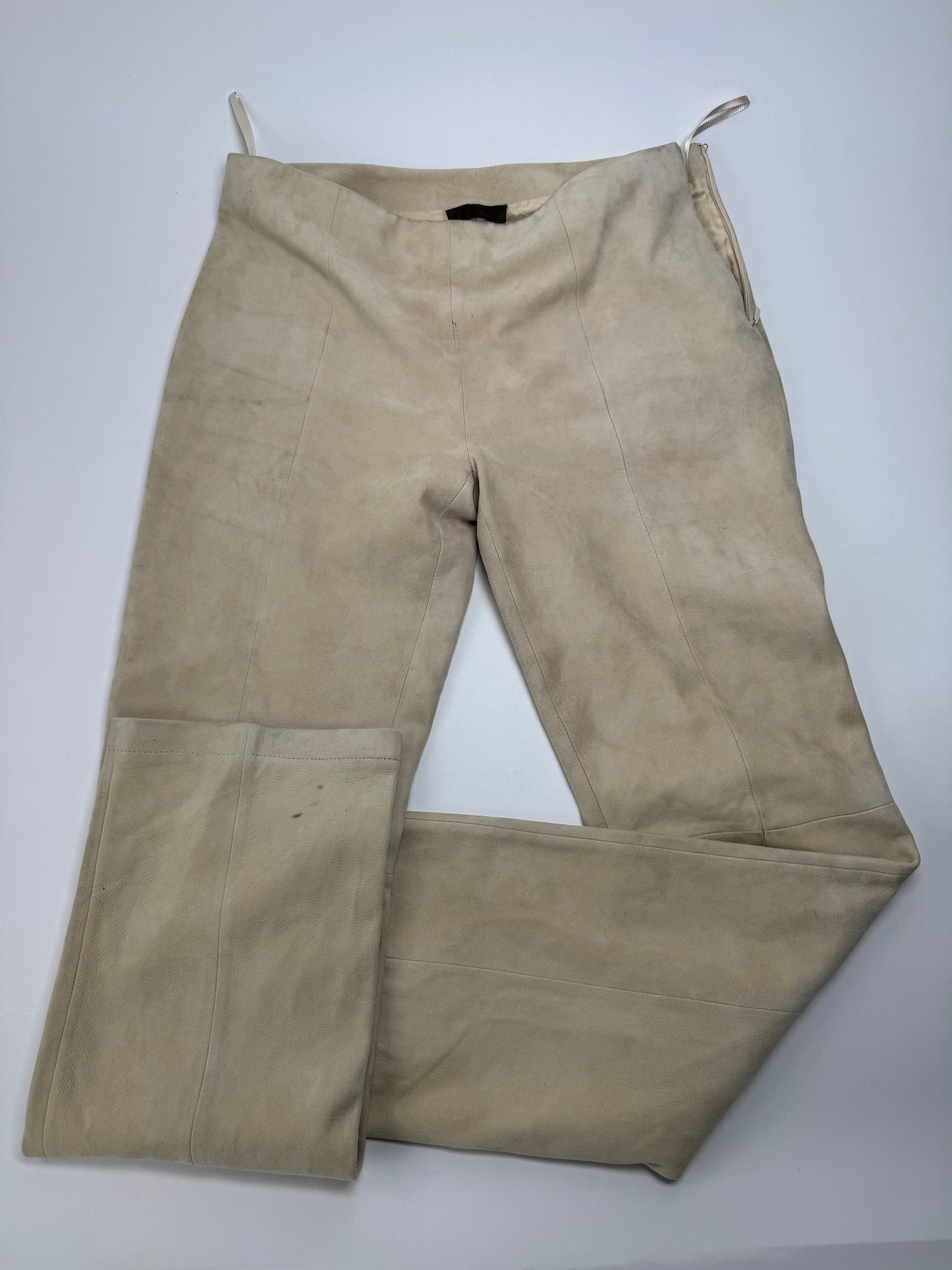Loewe Vintage Madrid Nappa Leather Pants Beige 38/M Size 27" / US 4 / IT 40 - 11 Thumbnail
