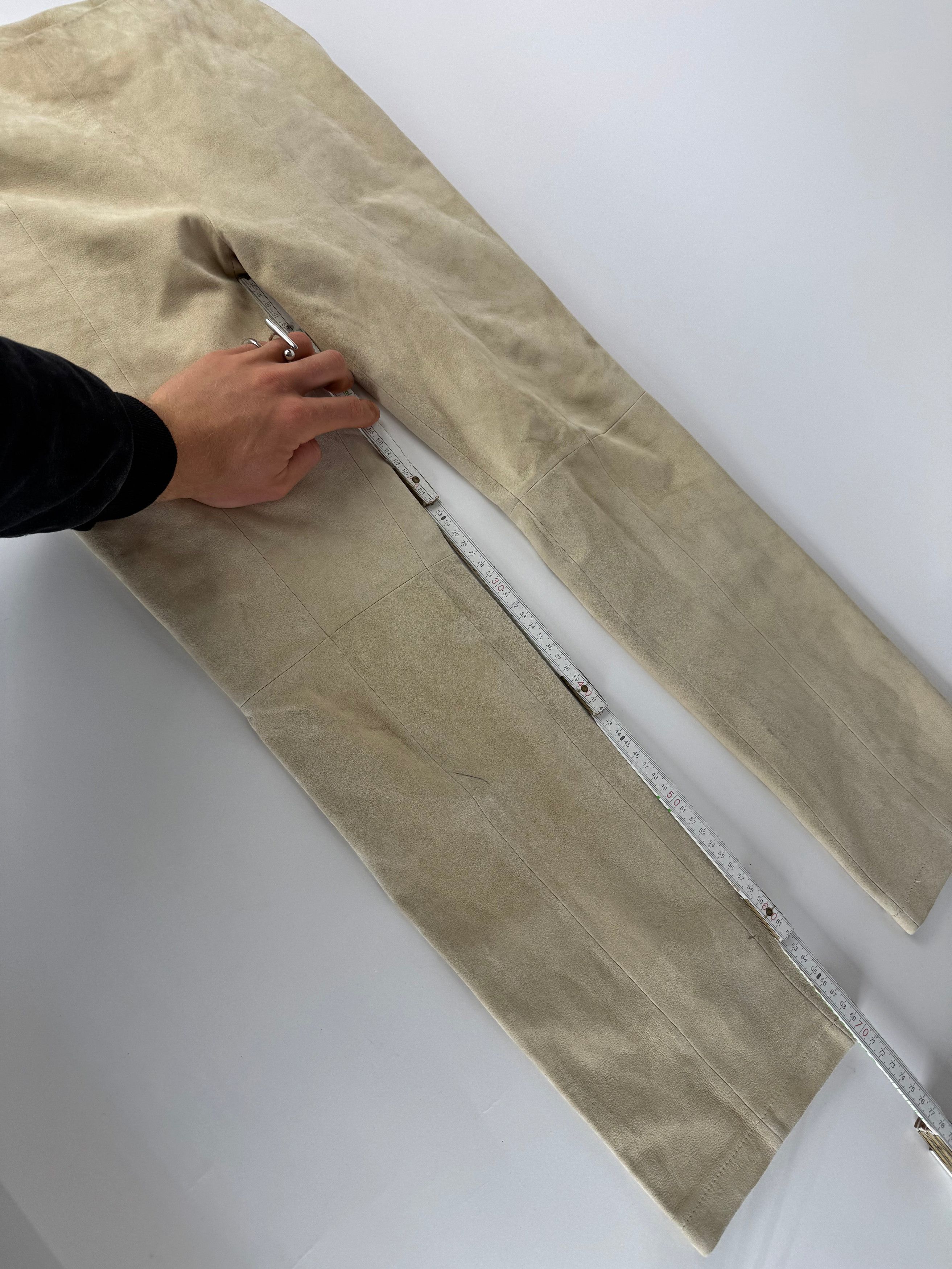 Loewe Vintage Madrid Nappa Leather Pants Beige 38/M Size 27" / US 4 / IT 40 - 12 Thumbnail