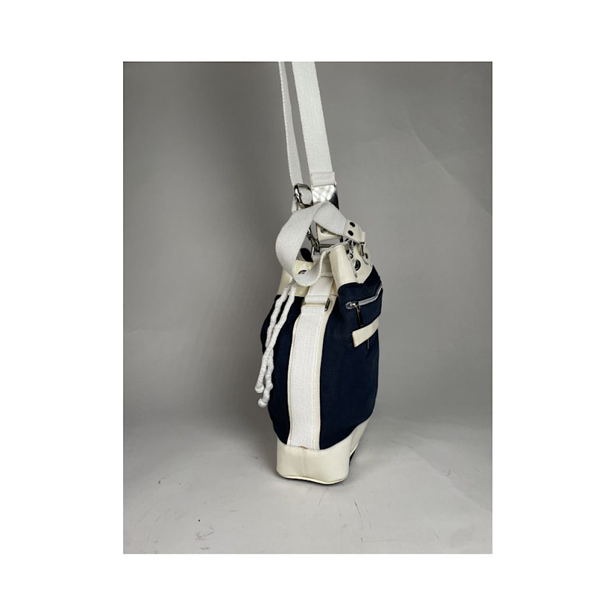 Versace White Cotton Handbag Size ONE SIZE - 2 Thumbnail