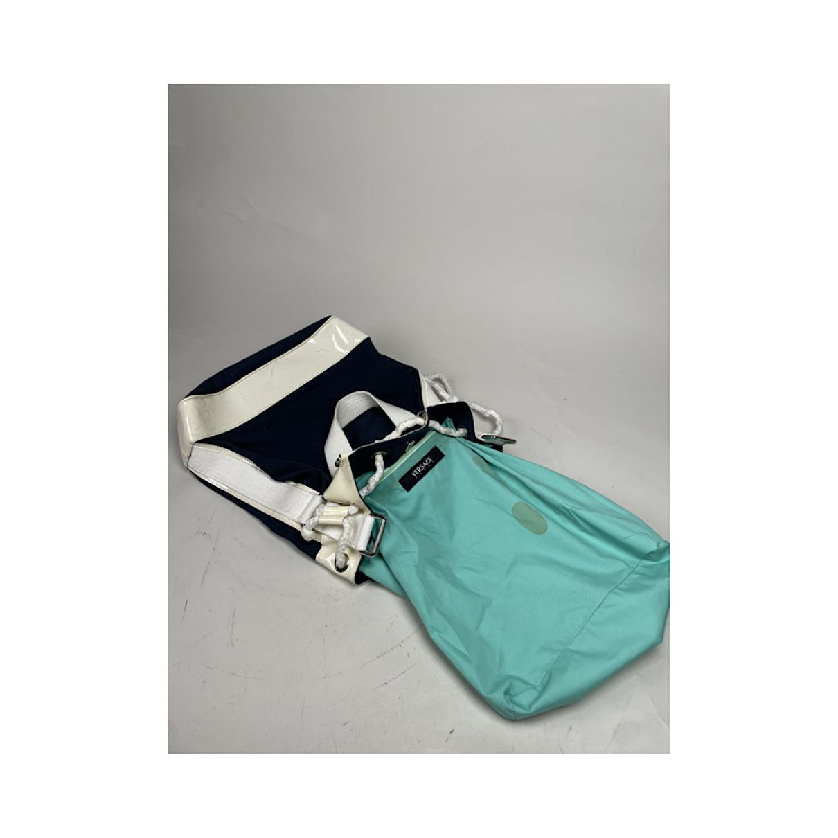 Versace White Cotton Handbag Size ONE SIZE - 3 Thumbnail