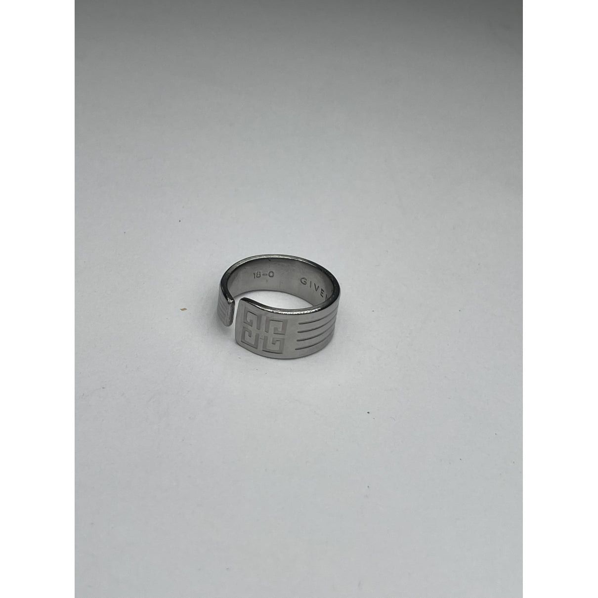 Givenchy Silver Steel Ring Size ONE SIZE - 3 Thumbnail