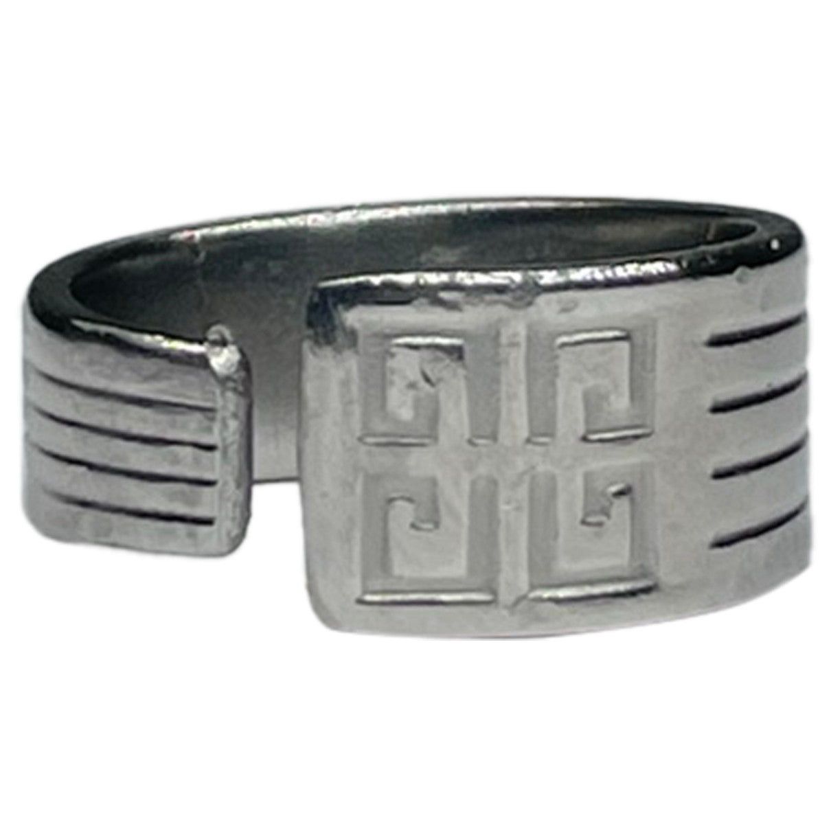 Givenchy Silver Steel Ring Size ONE SIZE - 4 Thumbnail