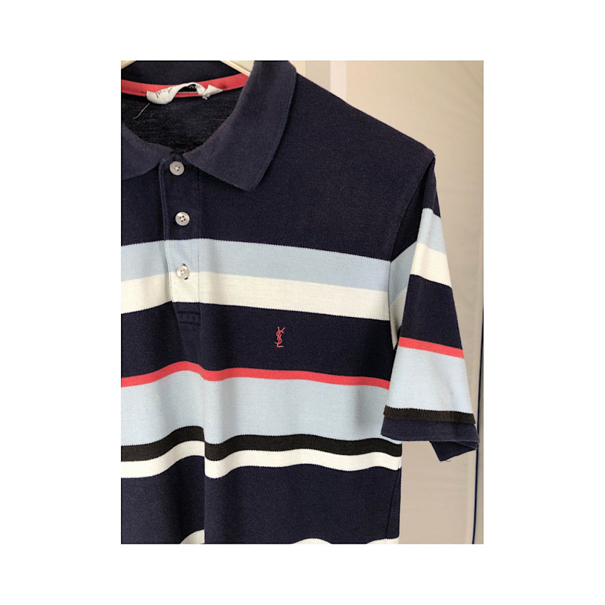 Yves Saint Laurent Black Cotton Polo Shirt Size M / US 6-8 / IT 42-44 - 5 Thumbnail