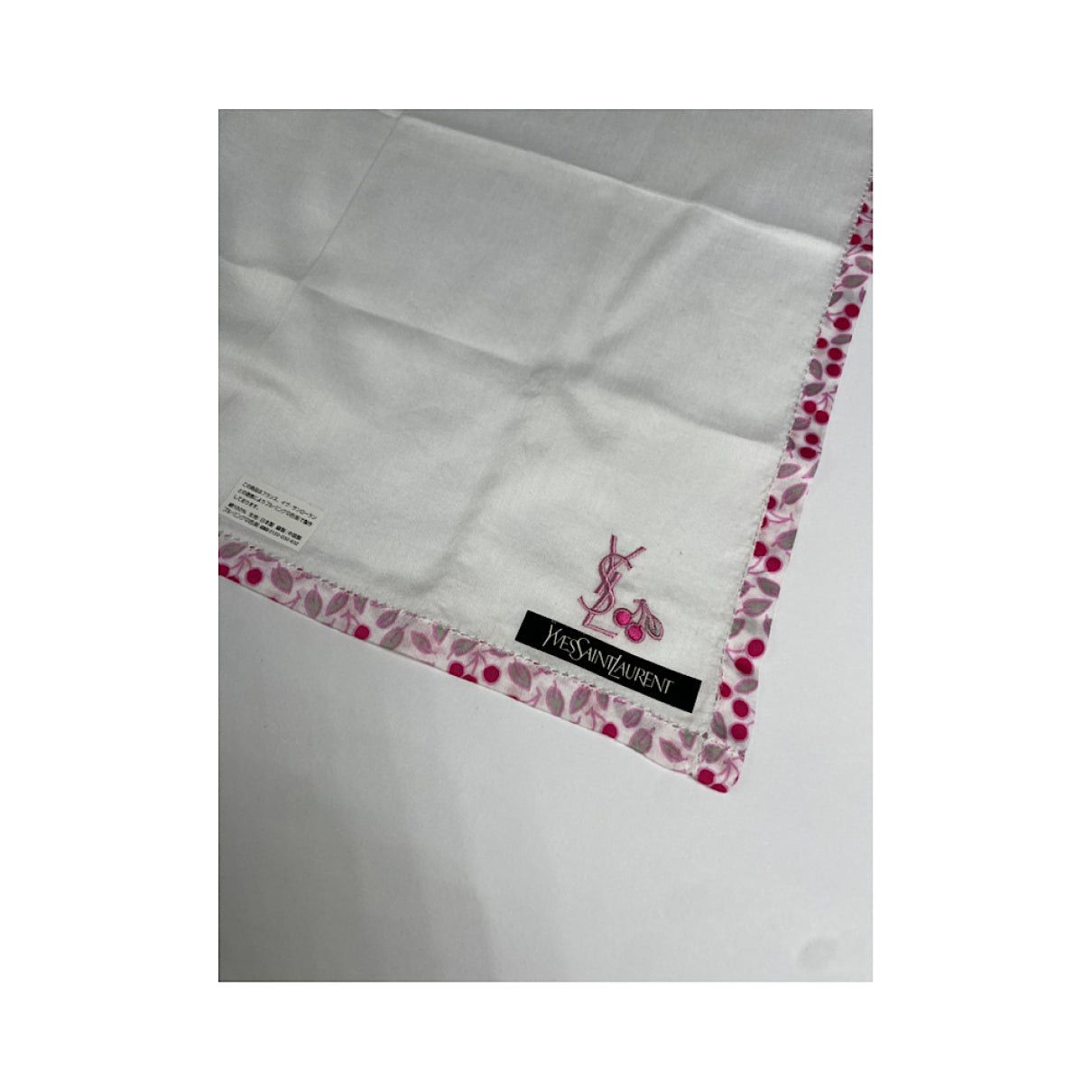 Yves Saint Laurent Pink Cotton Scarf Size ONE SIZE - 2 Thumbnail