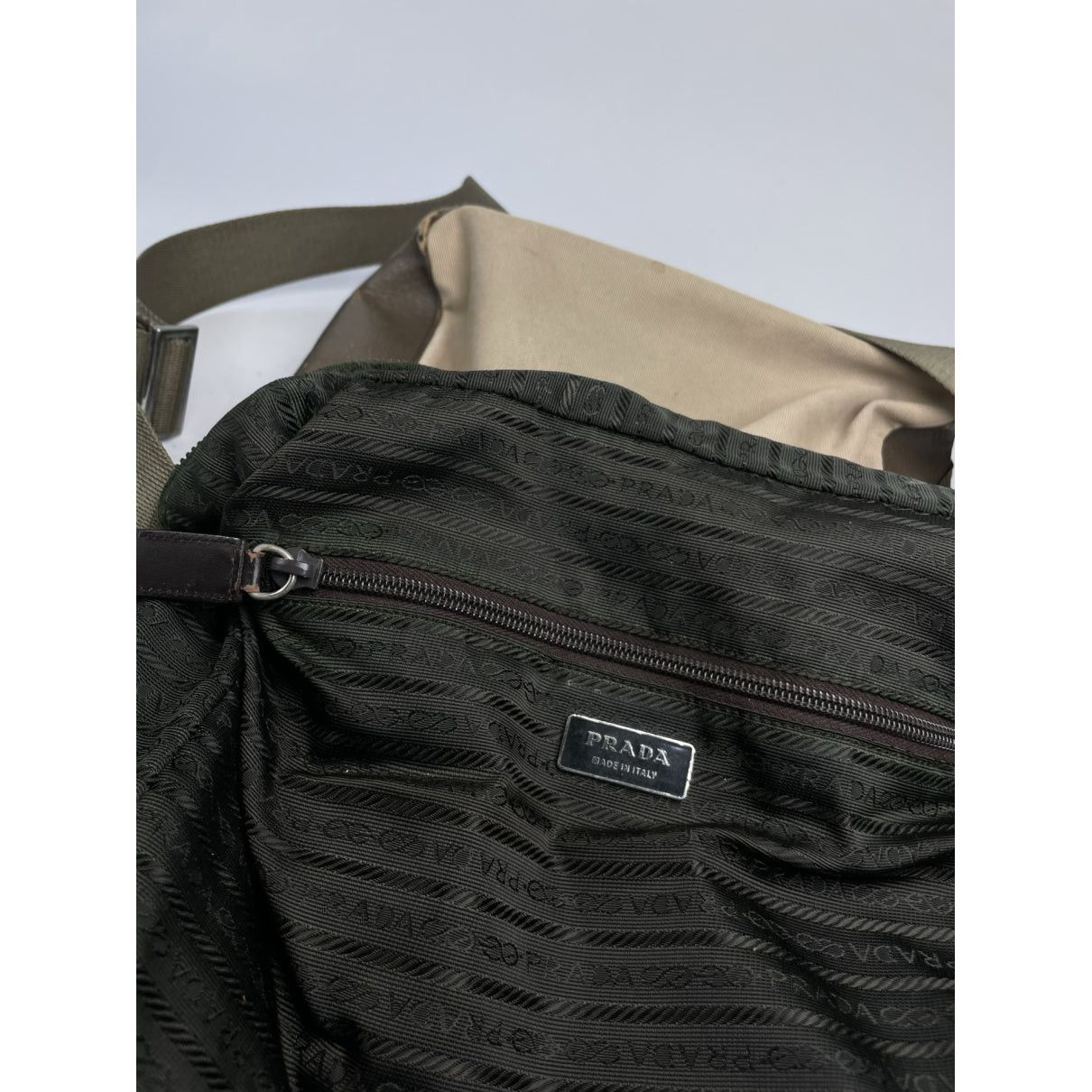 Prada Re-Nylon Brown Cotton Handbag Size ONE SIZE - 3 Thumbnail