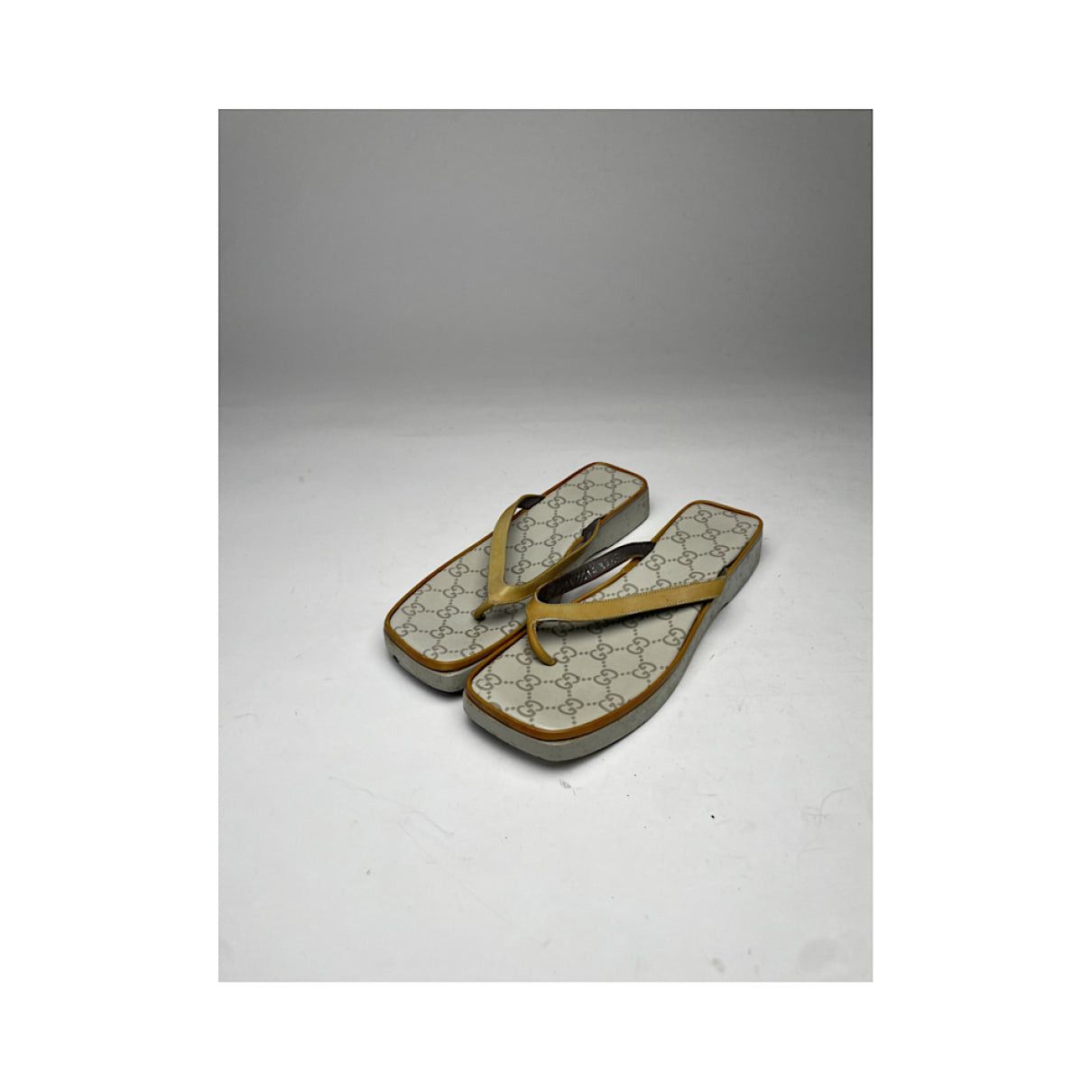 Gucci Double G Beige Leather Sandal Size US 4.5 / IT 34.5 - 2 Thumbnail