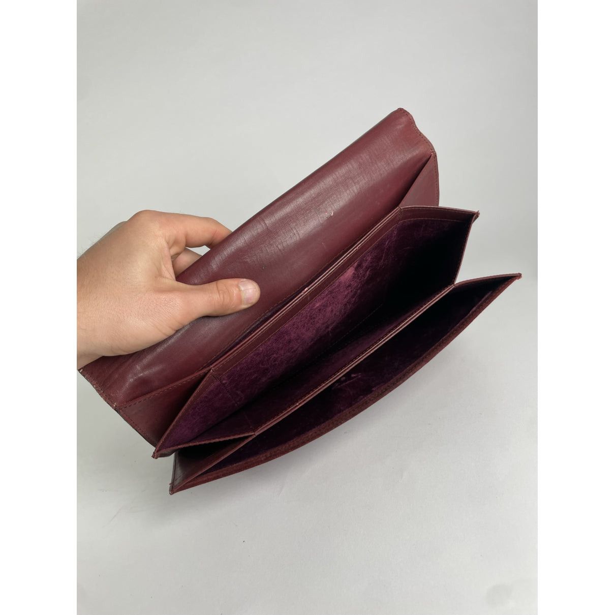 Cartier Burgundy Leather Clutch Bag Size ONE SIZE - 4 Thumbnail