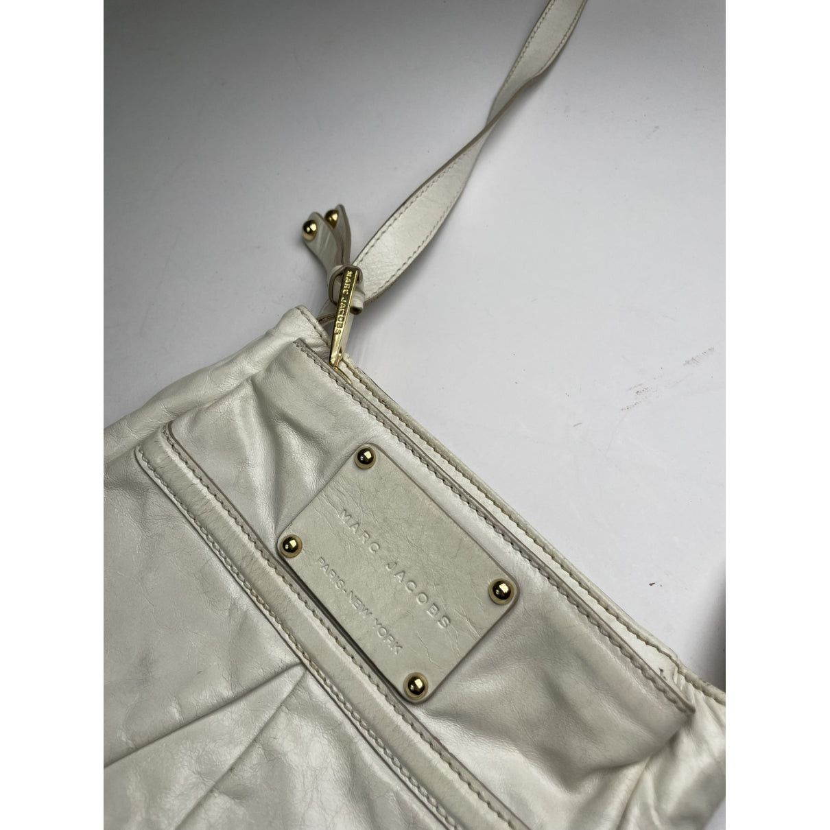 Marc Jacobs White Leather Handbag Size ONE SIZE - 3 Thumbnail