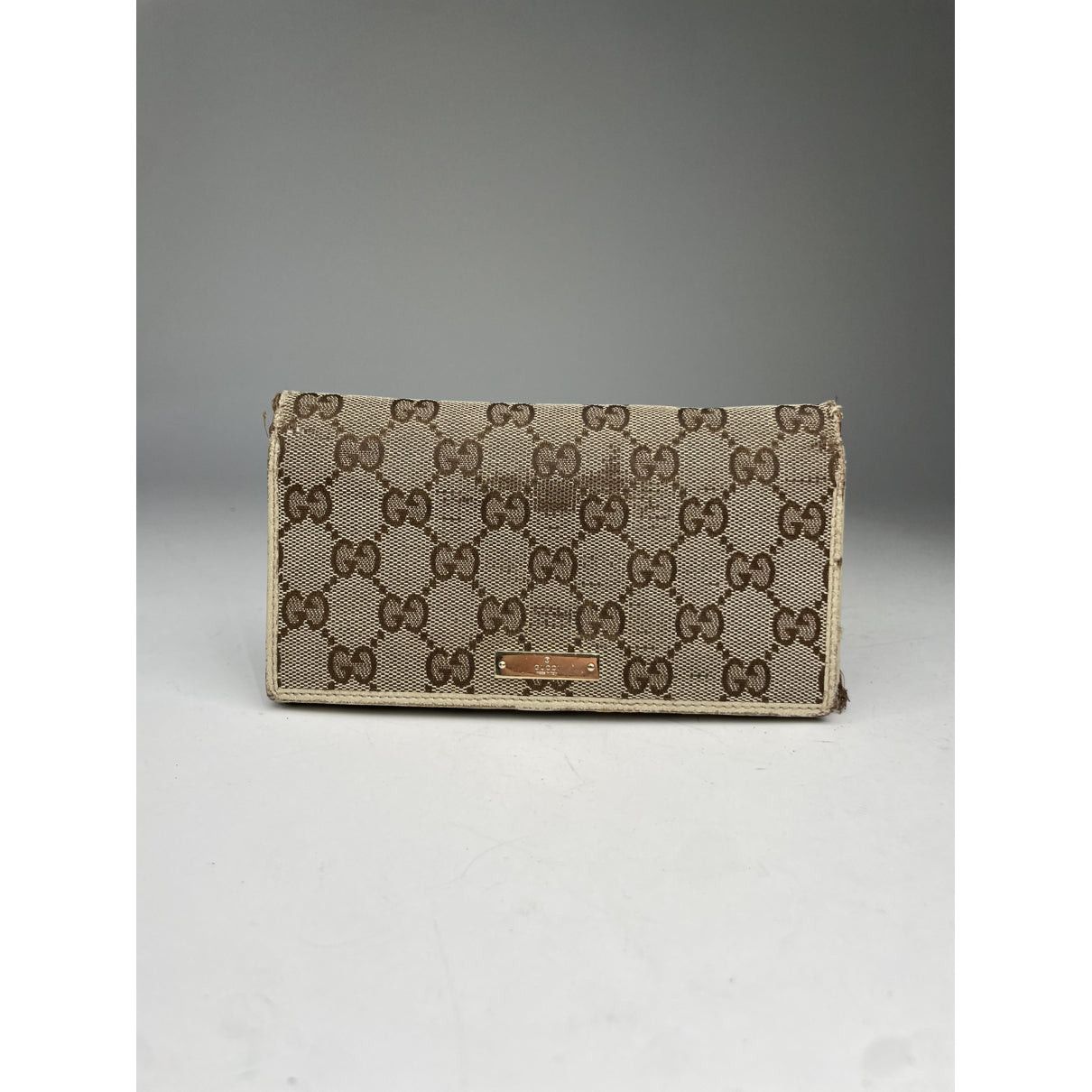 Gucci Horsebit 1955 Beige Cotton Wallet Size ONE SIZE - 2 Thumbnail