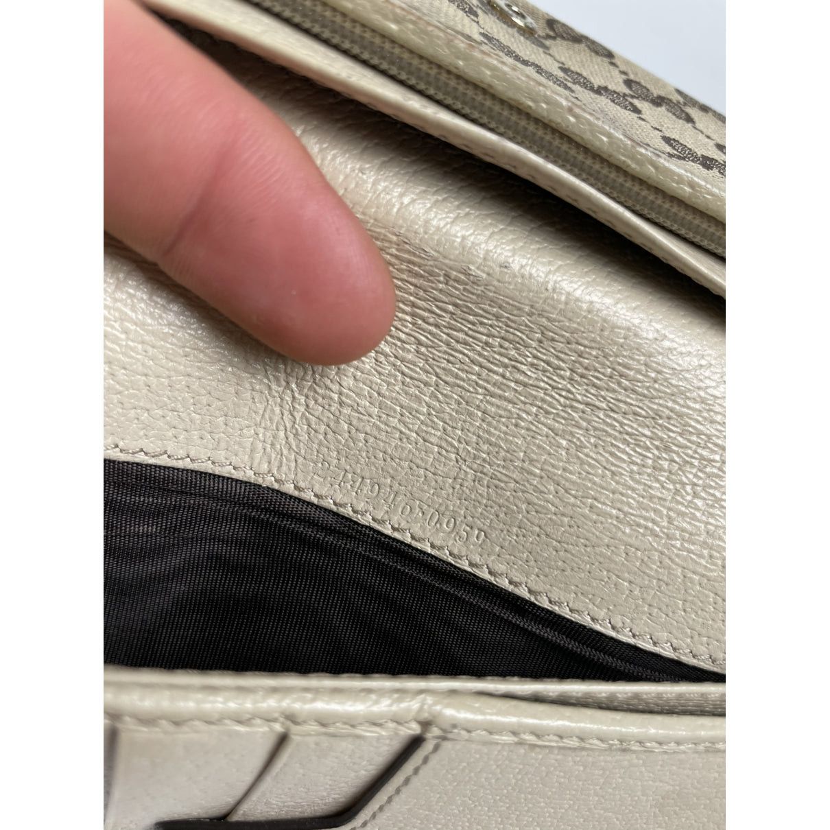 Gucci Horsebit 1955 Beige Cotton Wallet Size ONE SIZE - 5 Thumbnail
