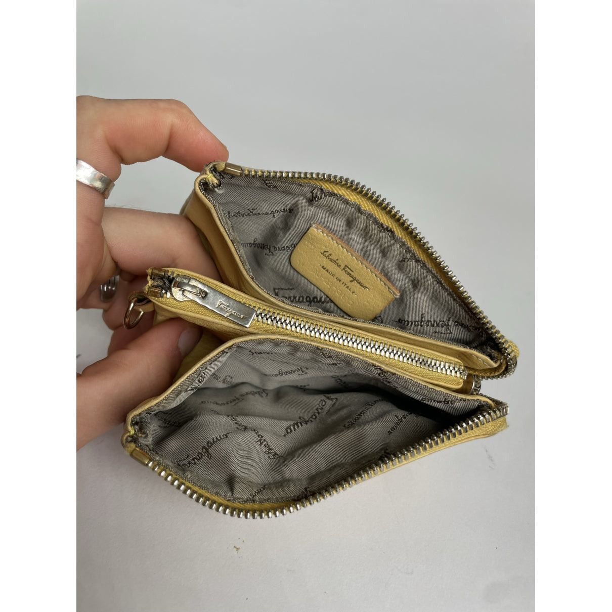 Salvatore Ferragamo Beige Leather Wallet Size ONE SIZE - 2 Thumbnail