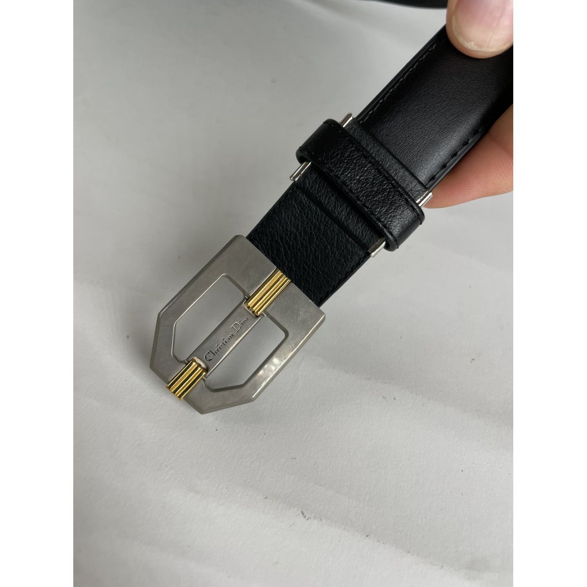 Dior Black Leather Belt Size ONE SIZE - 5 Thumbnail