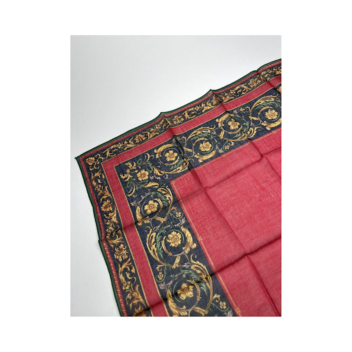 Celine Red Silk Silk Handkerchief Size ONE SIZE - 4 Thumbnail