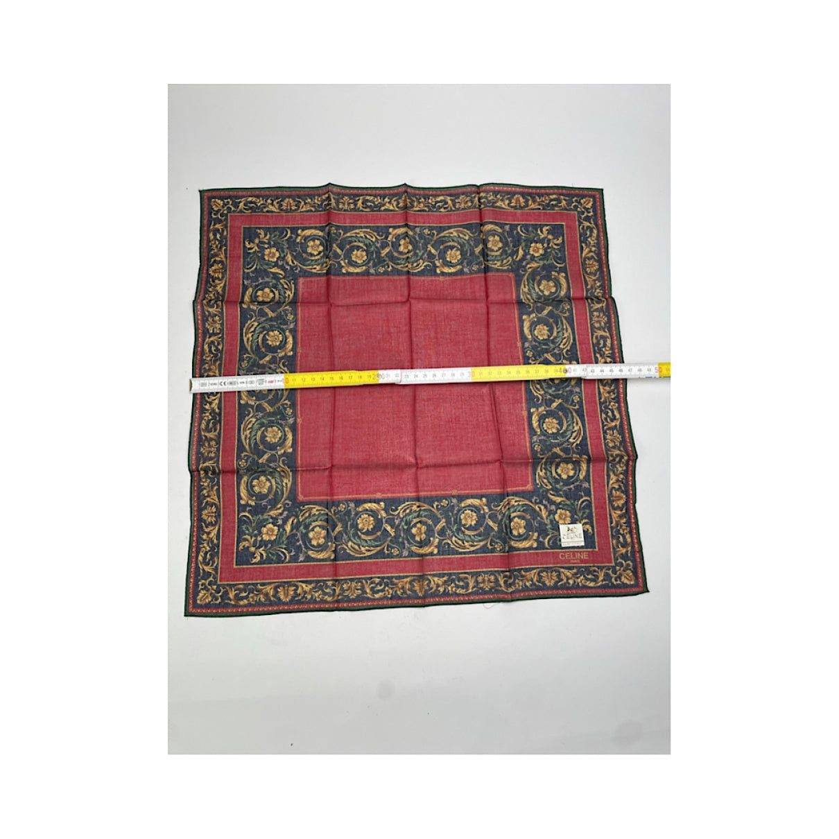 Celine Red Silk Silk Handkerchief Size ONE SIZE - 5 Thumbnail