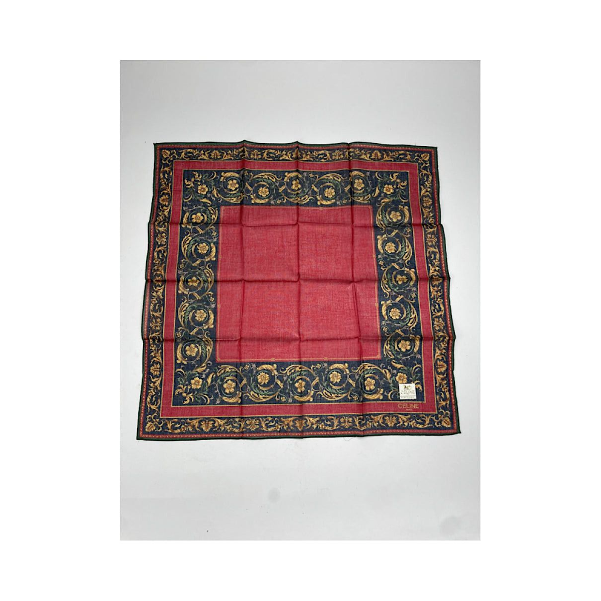 Celine Red Silk Silk Handkerchief Size ONE SIZE - 2 Thumbnail