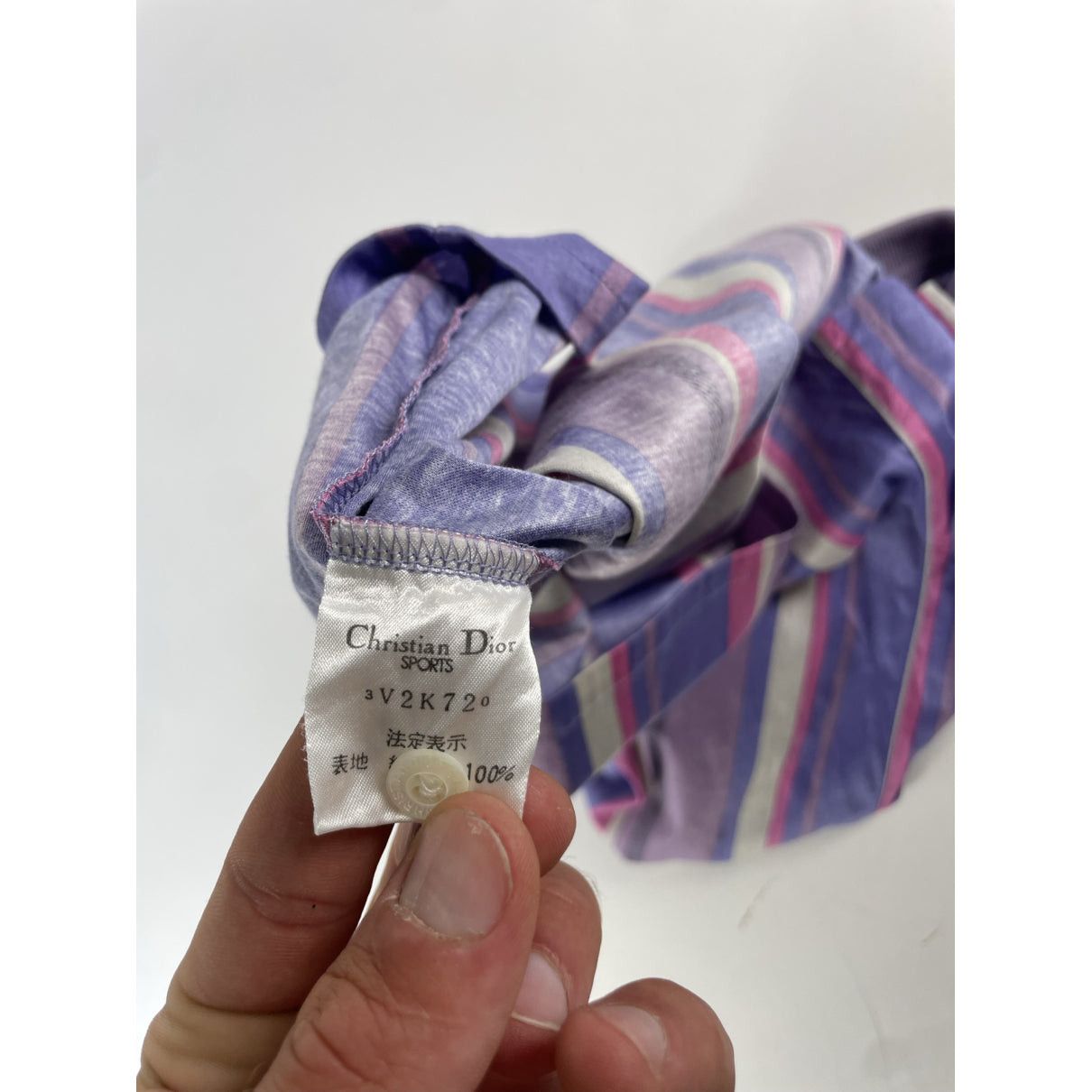 Dior J'A Purple Cotton Top Size L / US 10 / IT 46 - 4 Thumbnail