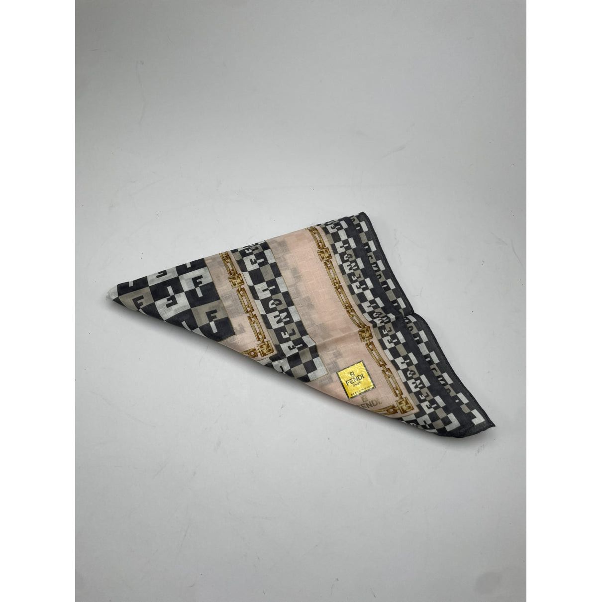 Fendi Brown Silk Scarf Size ONE SIZE - 5 Thumbnail