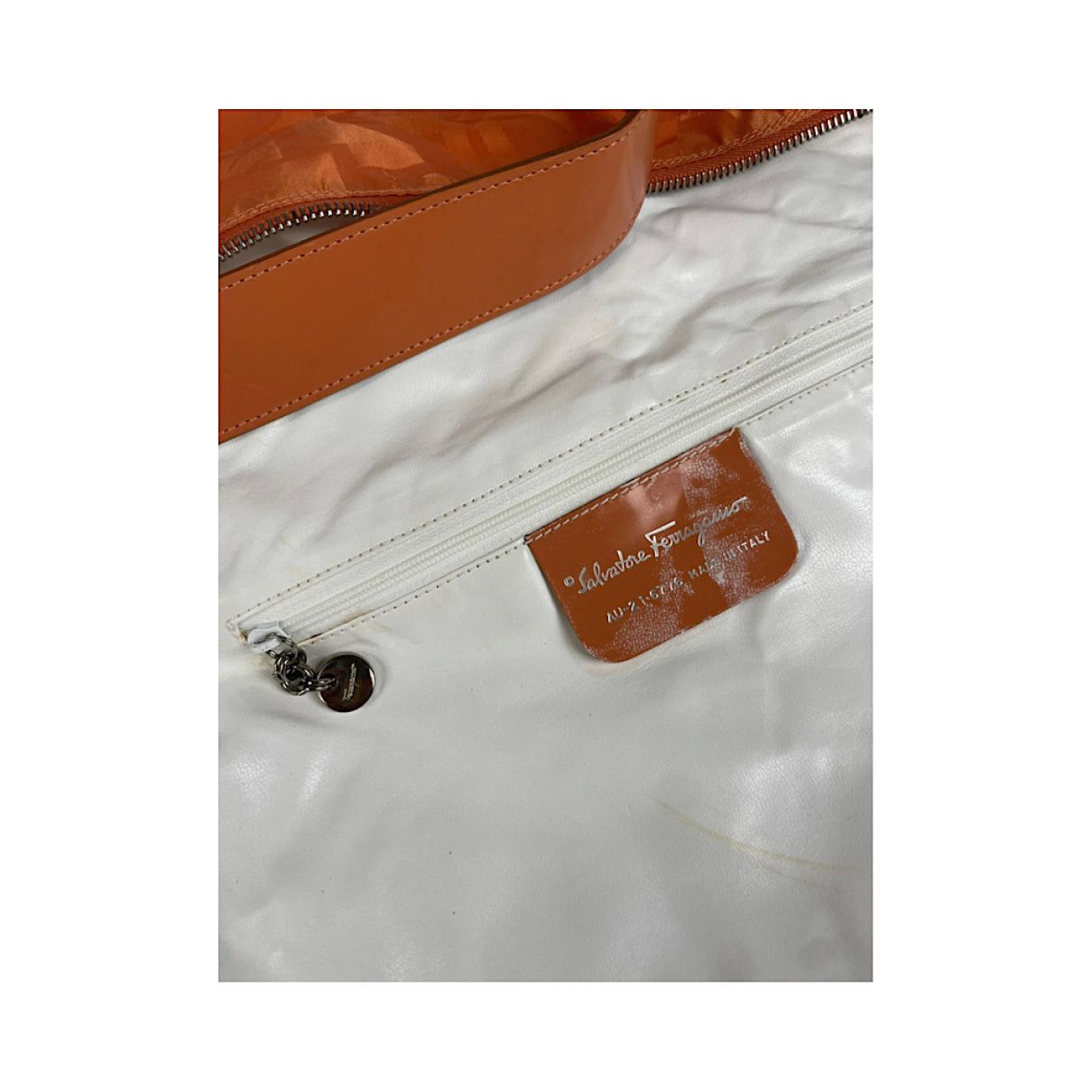 Salvatore Ferragamo Orange Polyester Handbag Size ONE SIZE - 3 Thumbnail