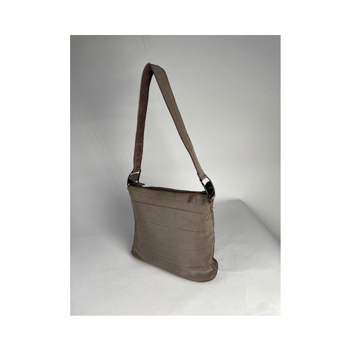 Salvatore Ferragamo Brown Cotton Handbag Size ONE SIZE - 5 Thumbnail