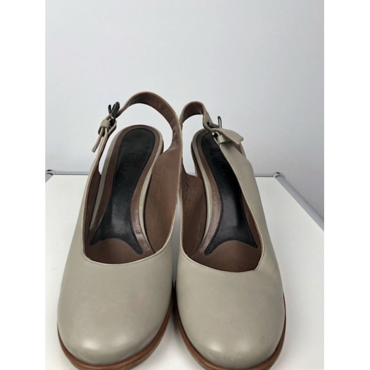 Marni Grey Leather Heel Size US 7 / IT 37 - 2 Thumbnail