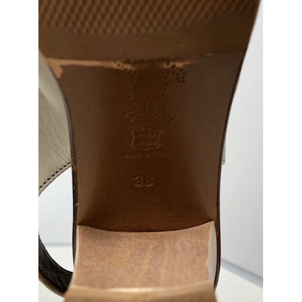 Marni Grey Leather Heel Size US 7 / IT 37 - 3 Thumbnail