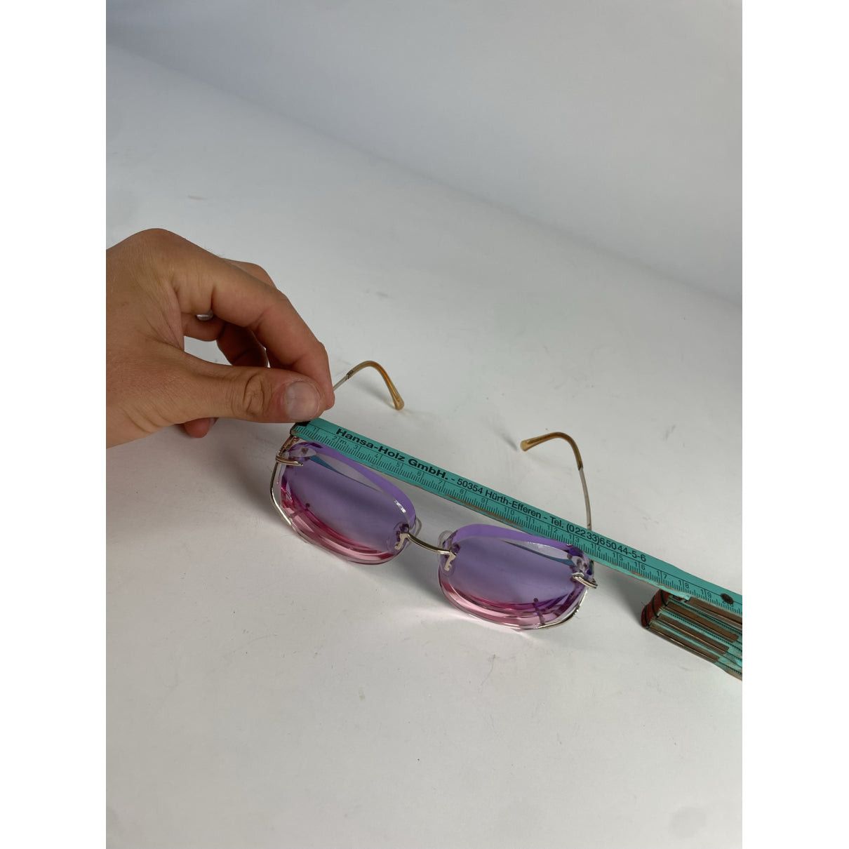 Yves Saint Laurent Purple Metal Sunglasses Size ONE SIZE - 5 Thumbnail