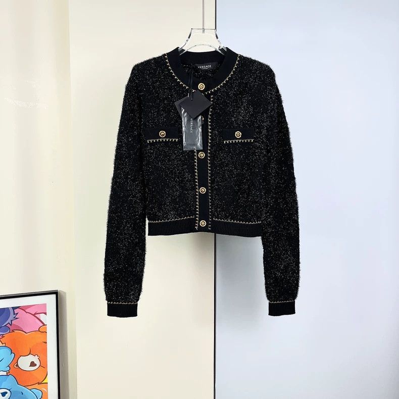 Versace Versace Black Buttoned Cropped Jacket - dmc Size US XS / EU 42 / 0 - 2 Thumbnail