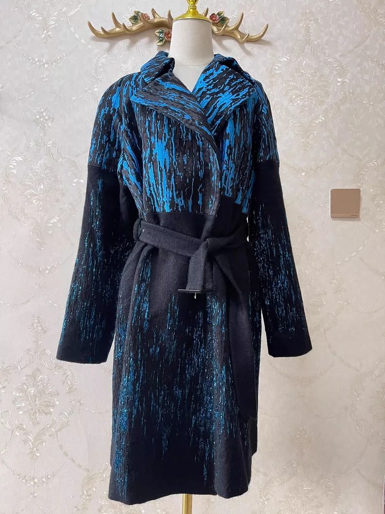 Versace Versace Runway Meteor Series Wool Coat - dmc Size US M / EU 48-50 / 2 - 7 Thumbnail