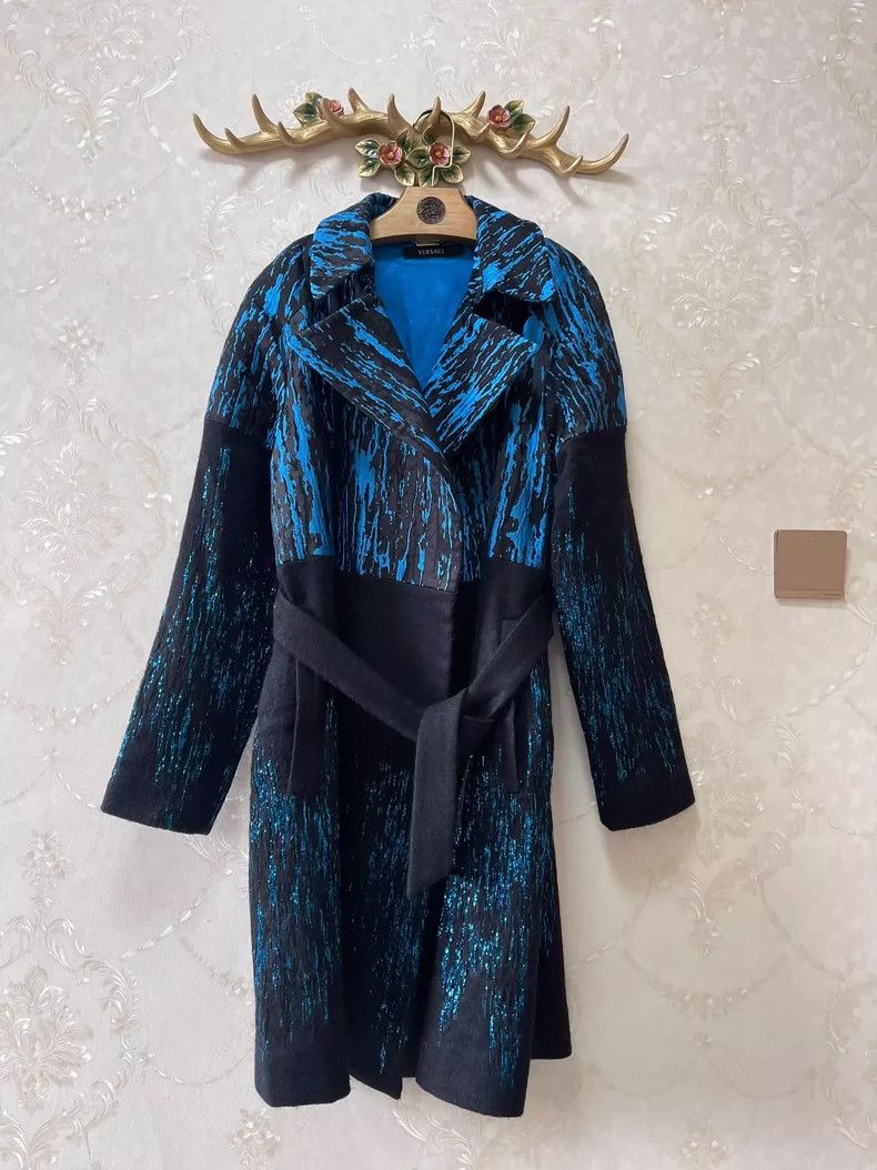 Versace Versace Runway Meteor Series Wool Coat - dmc Size US M / EU 48-50 / 2 - 2 Thumbnail