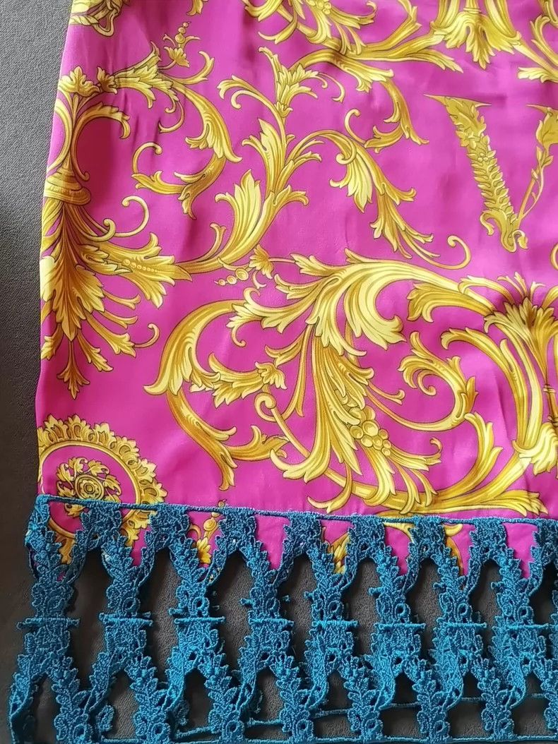Versace Versace Baroque Print Skirt with Lace - dmc Size US 31 - 3 Thumbnail