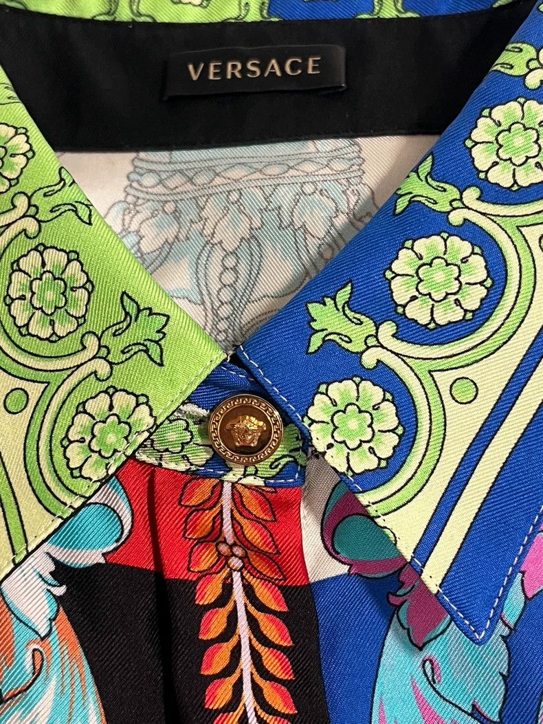 Versace Versace Runway Printed Silk Shirt - dmc Size US XL / EU 56 / 4 - 6 Thumbnail