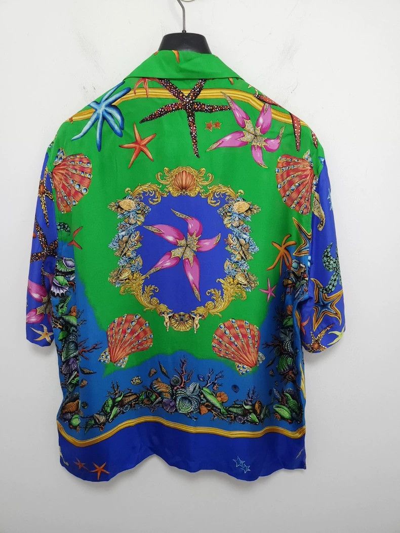 Versace Versace Silk Ocean Print Shirt - dmc Size US L / EU 52-54 / 3 - 2 Thumbnail