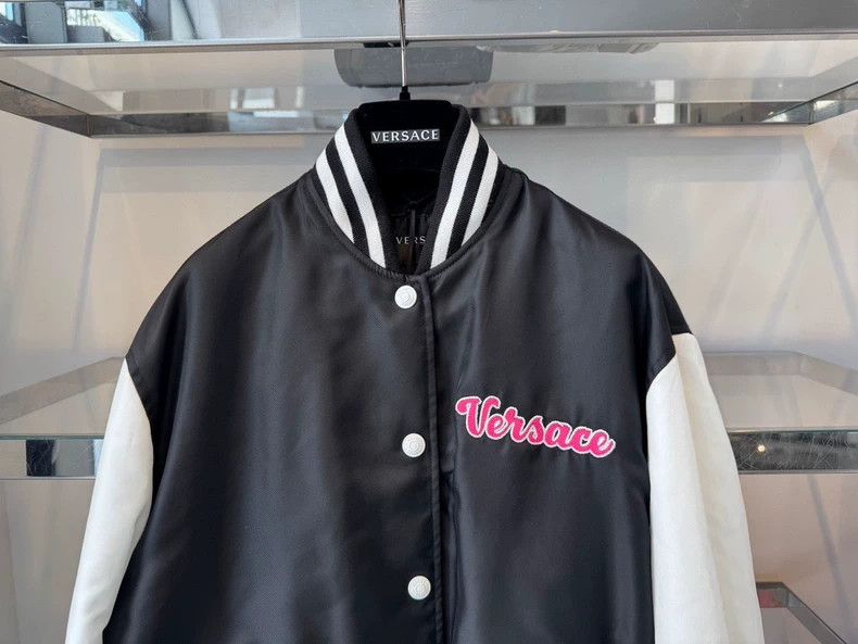 Versace Versace Women's Embroidered Logo Bomber Jacket - dmc Size US XXS / EU 40 - 4 Thumbnail