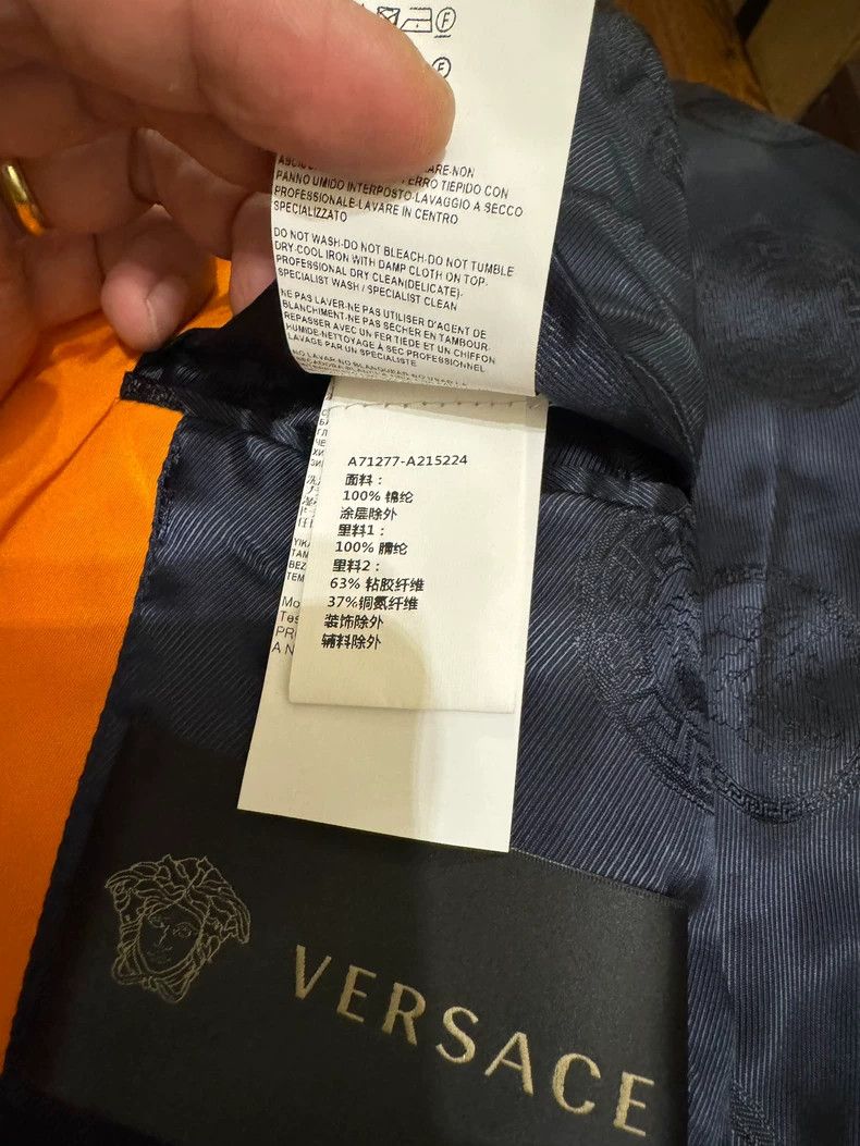Versace VERSACE Men's Orange Bomber Jacket - dmc Size US M / EU 48-50 / 2 - 4 Thumbnail