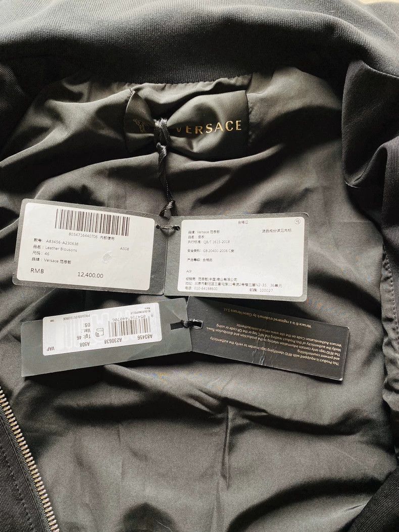 Versace Versace Leather Paneled Bomber Jacket - dmc Size US M / EU 48-50 / 2 - 5 Thumbnail
