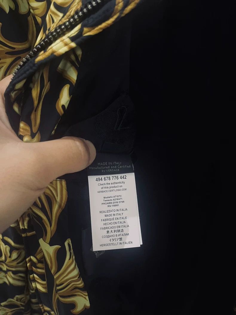 Versace Versace Black Gold Baroque Bomber Jacket - dmc Size US XL / EU 56 / 4 - 5 Thumbnail