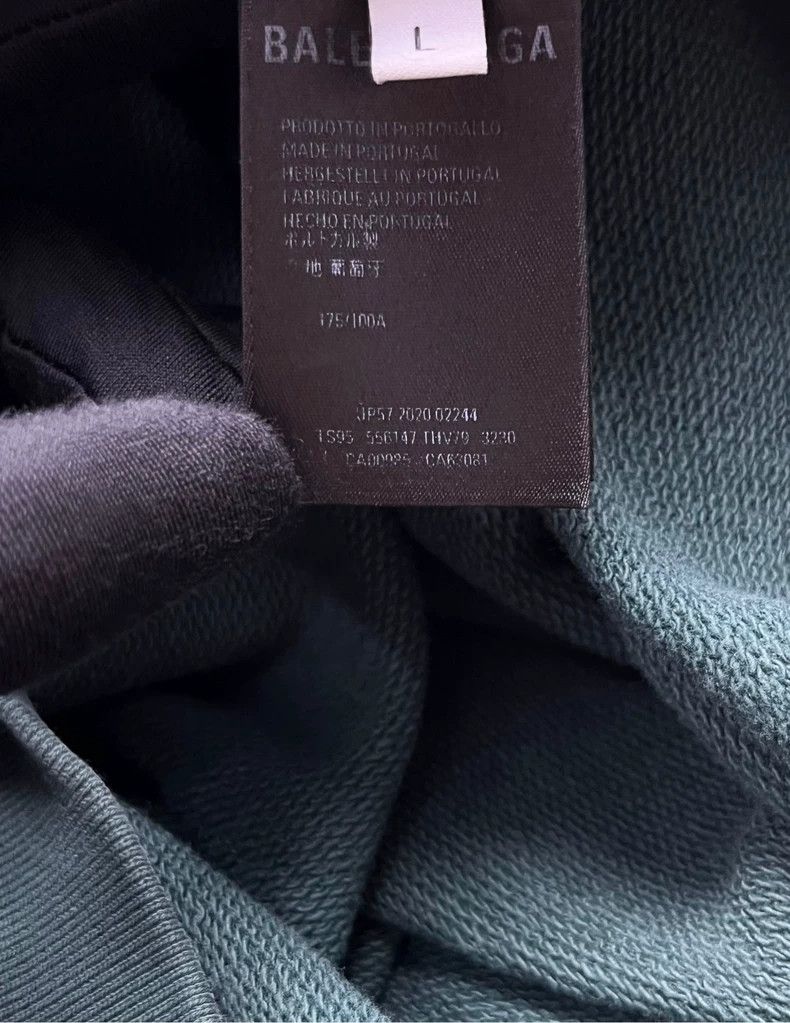 Balenciaga Balenciaga Green Back Logo Sweatshirt - dmc Size US L / EU 52-54 / 3 - 4 Thumbnail