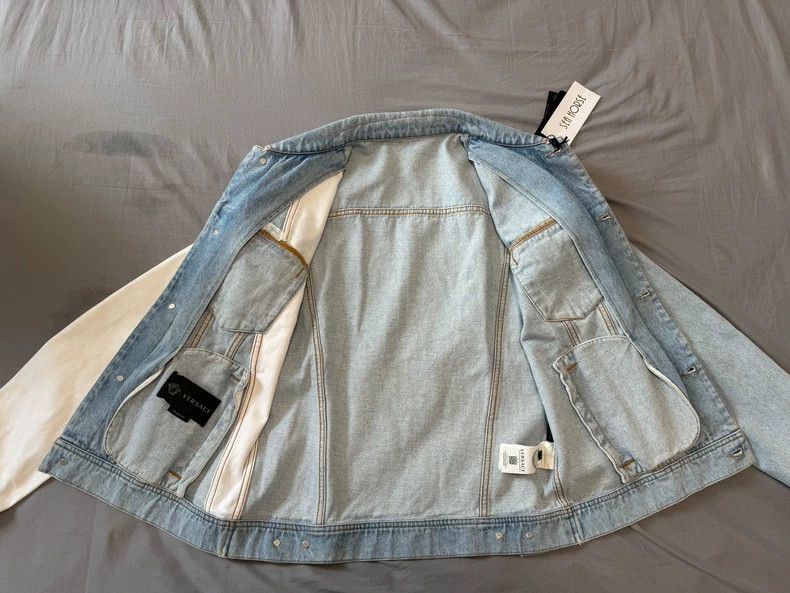 Versace VERSACE Logo Embroidered Denim Jacket - dmc Size US M / EU 48-50 / 2 - 3 Thumbnail