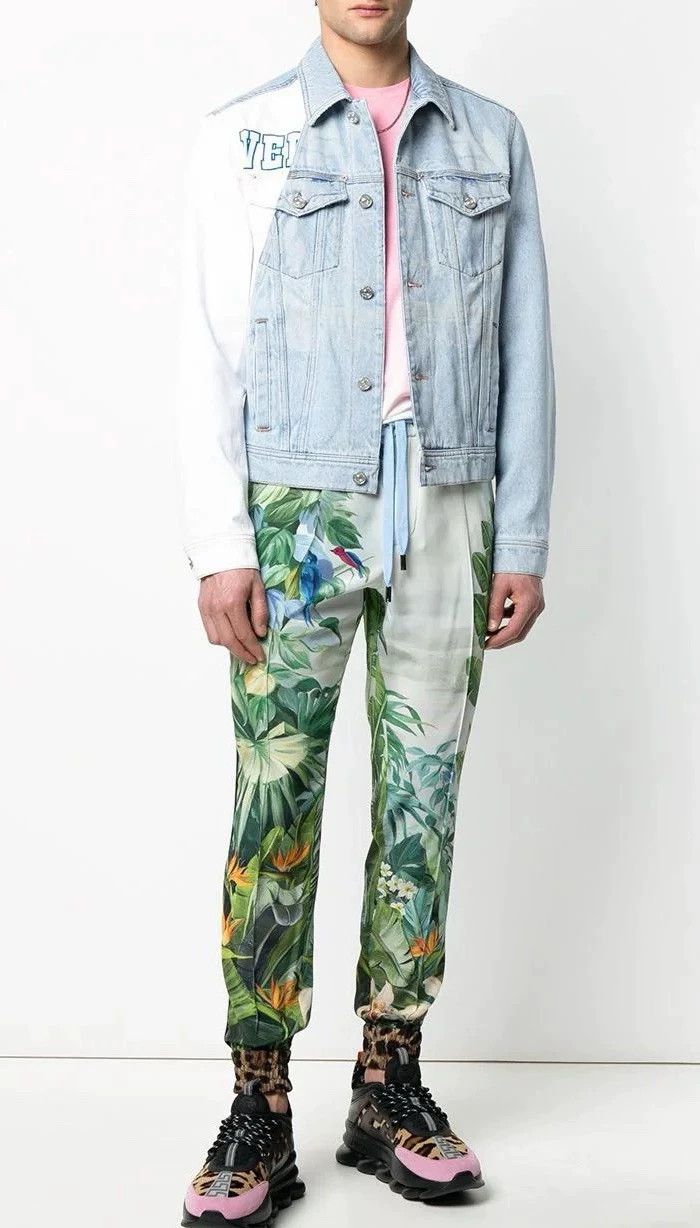 Versace VERSACE Logo Embroidered Denim Jacket - dmc Size US M / EU 48-50 / 2 - 5 Thumbnail