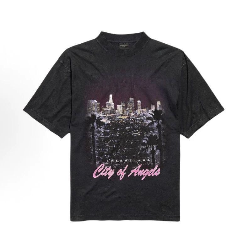 Balenciaga Balenciaga LA Night Print Short Sleeve Tee - dmc Size US S / EU 44-46 / 1 - 7 Thumbnail