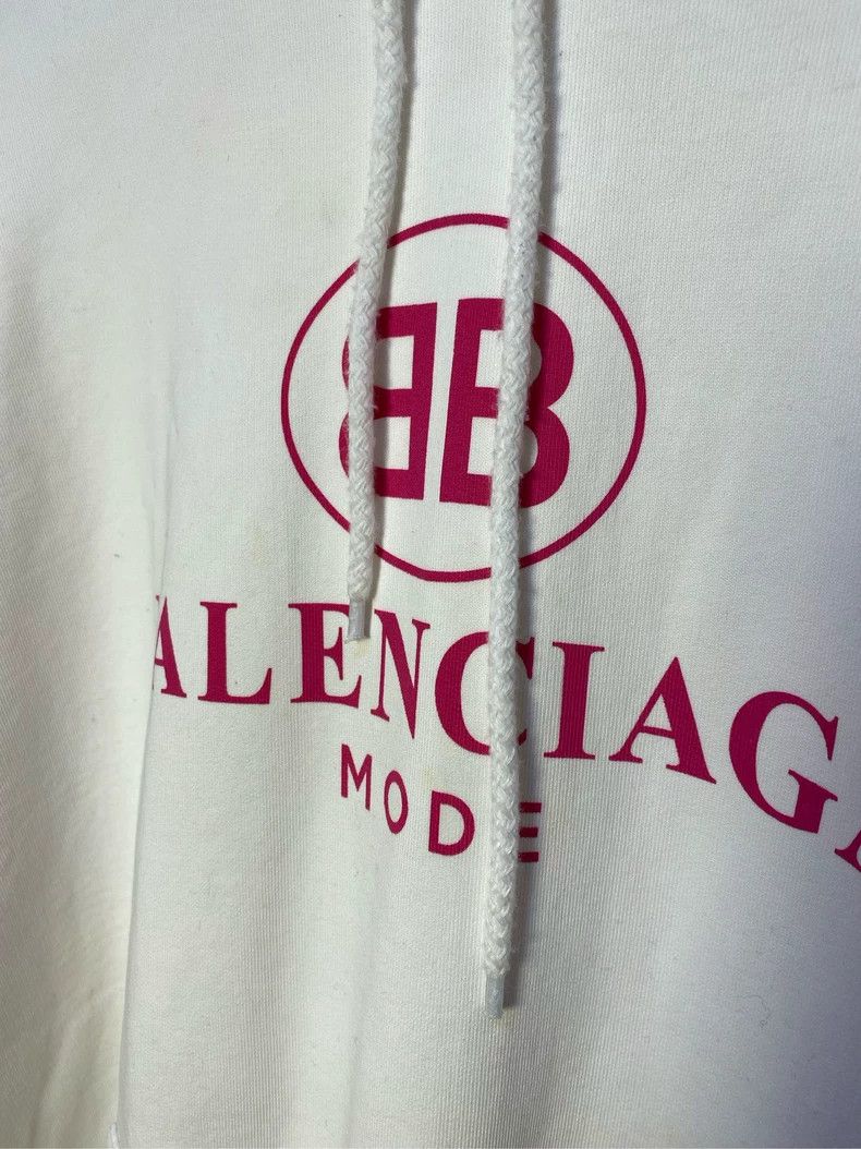 Balenciaga Balenciaga White Double B Logo Hoodie - dmc Size US S / EU 44-46 / 1 - 3 Thumbnail