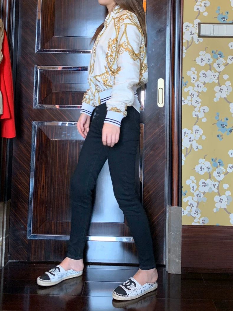 Versace Versace Gold Embroidered Bomber Jacket - dmc Size US S / EU 44-46 / 1 - 4 Thumbnail