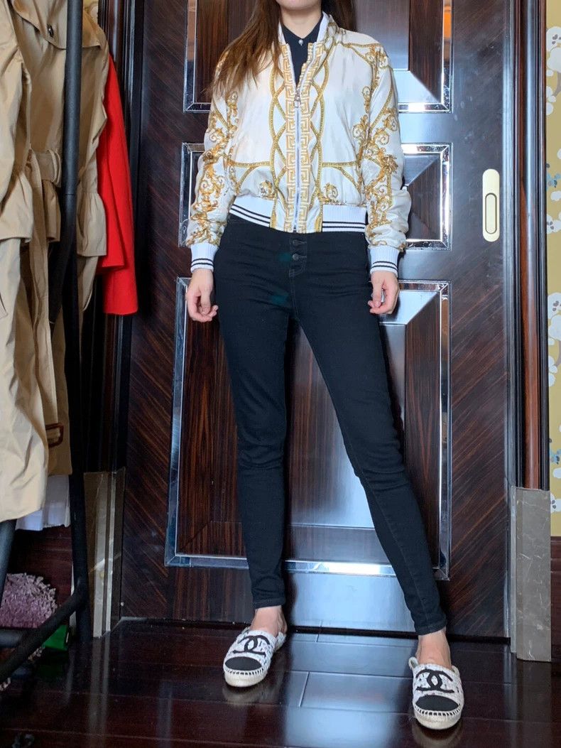 Versace Versace Gold Embroidered Bomber Jacket - dmc Size US S / EU 44-46 / 1 - 3 Thumbnail