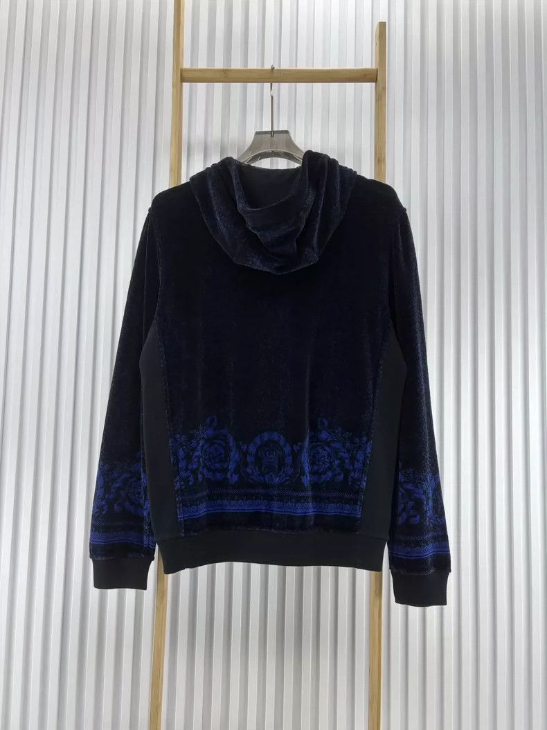 Versace Versace Blue Velvet Zip-Up Jacket - dmc Size US S / EU 44-46 / 1 - 2 Thumbnail