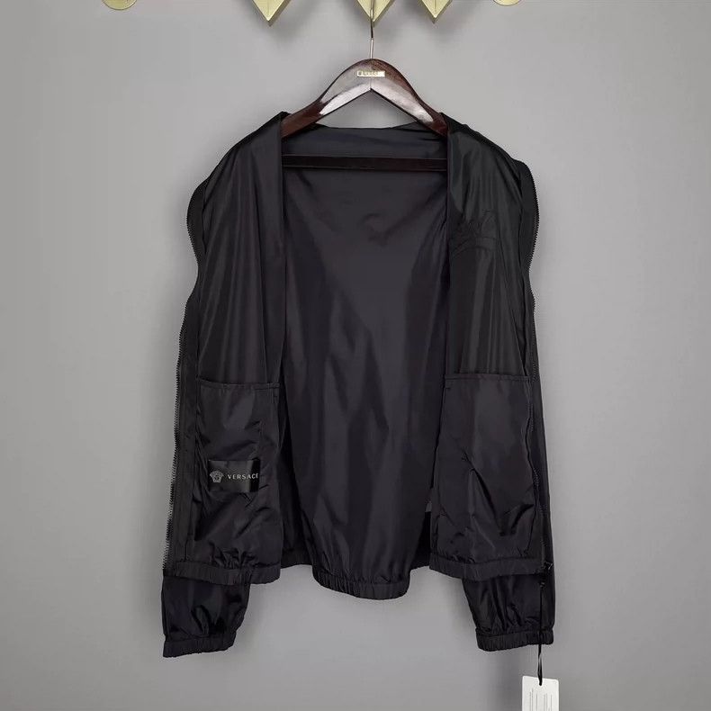 Versace Versace Men's Black Hooded Windbreaker Jacket - dmc Size US XL / EU 56 / 4 - 3 Thumbnail