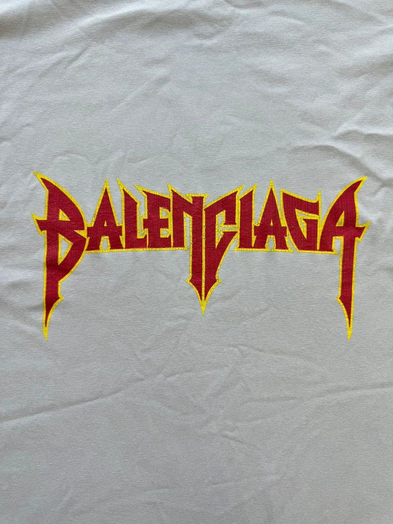 Balenciaga Balenciaga Flame Logo Short Sleeve Tee - dmc Size US L / EU 52-54 / 3 - 3 Thumbnail