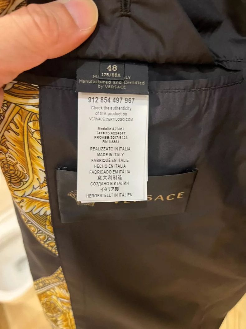 Versace Versace Gold Baroque Print Hooded Jacket - dmc Size US M / EU 48-50 / 2 - 8 Thumbnail