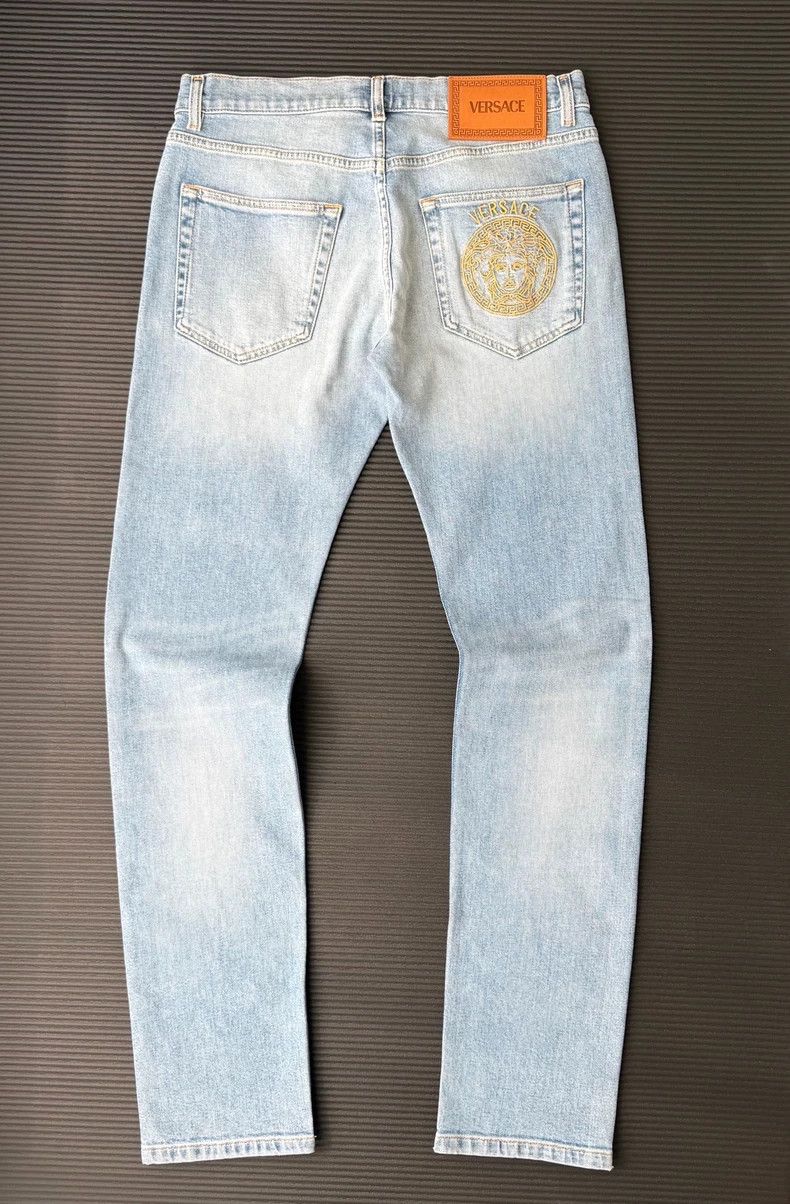 Versace VERSACE 23SS Embroidered Denim Jeans - dmc Size US 34 / EU 50 - 2 Thumbnail