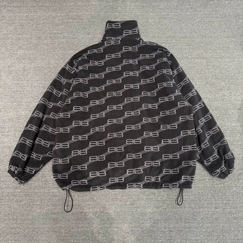 Balenciaga Balenciaga Black Fleece Logo Jacket - dmc Size US L / EU 52-54 / 3 - 3 Thumbnail