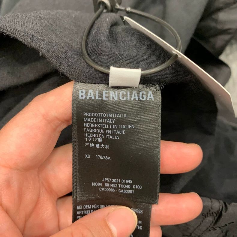 Balenciaga Balenciaga Black Printed Windbreaker Jacket - dmc Size US XS / EU 42 / 0 - 2 Thumbnail